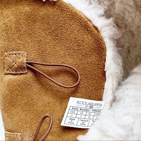 UGG Koolaburra Boots Kinslei Tall Size 3 Chestnut Shearling Lined MSRP $100 - Picture 8 of 9